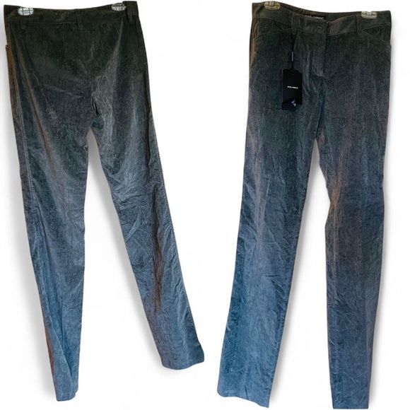 DOLCE & GABBANA Fuwan Velvet Soft Cotton Pocketless Back Trouser Pants - Picture 7 of 8